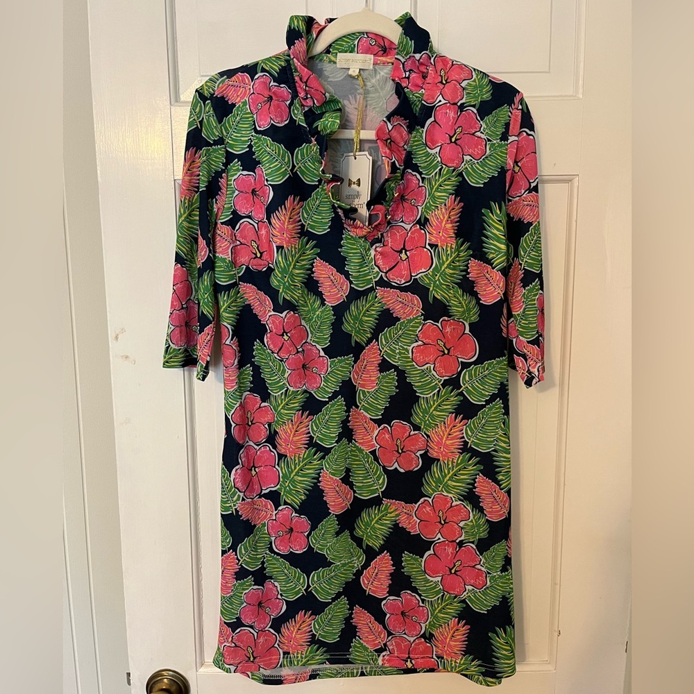 NWT Simply Southern Tropical Floral Emma Dress, Small
